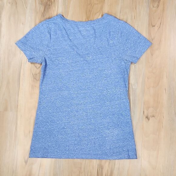 🐞Old Navy Blueish Purple Vneck Short Sleeve Top Small - Picture 2 of 7